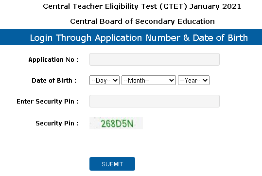 ctet admit card 2021 login