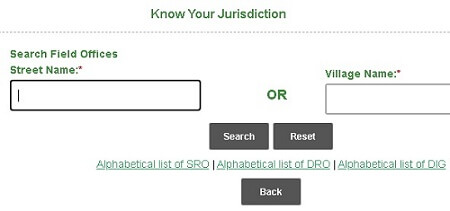 know your jurisdiction search page