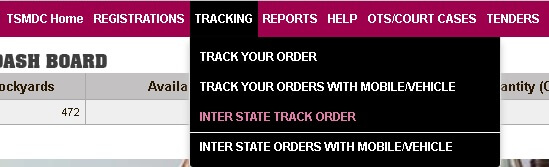 ssmms inter state track order link