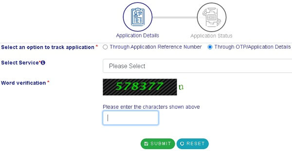 track your application through otp application details